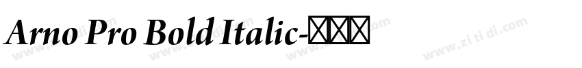 Arno Pro Bold Italic字体转换